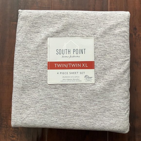 *NEW* South Point Home Fashions Microfiber 4-Piece Sheet Set - gray only - Picture 4 of 9